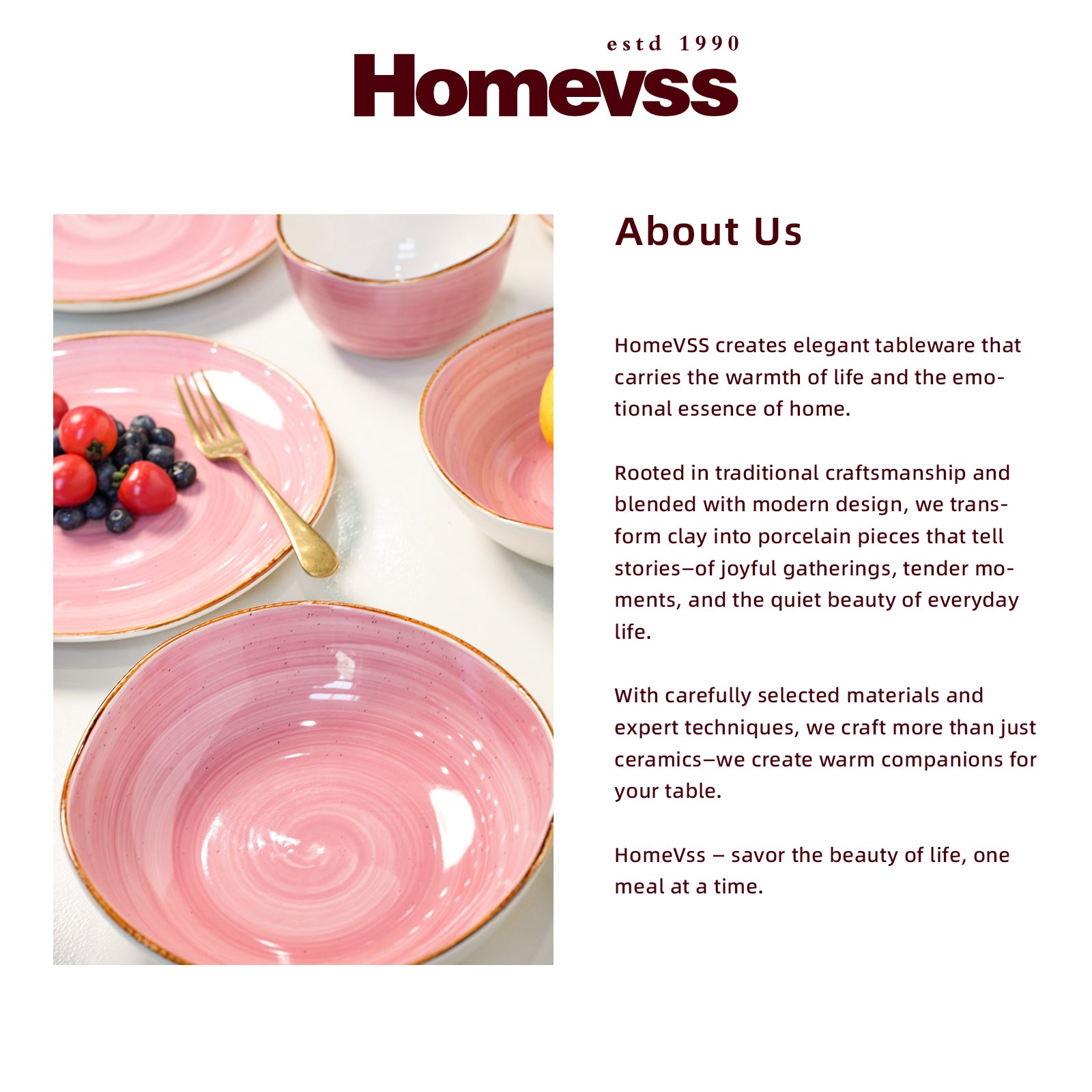 Organic Shape Stoneware Dinnerware Set