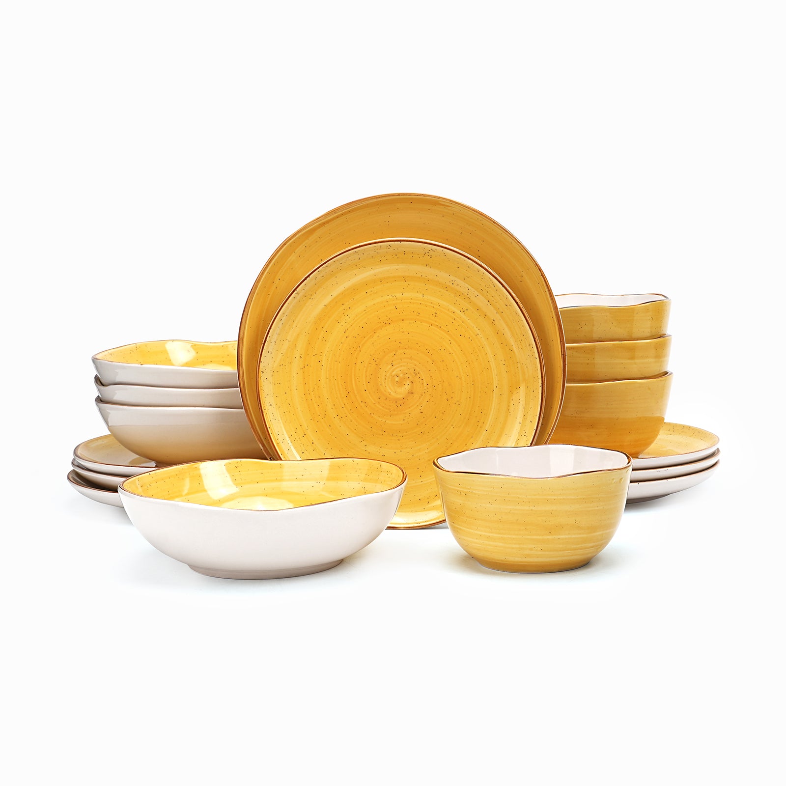 Organic Shape Stoneware Dinnerware Set,HW