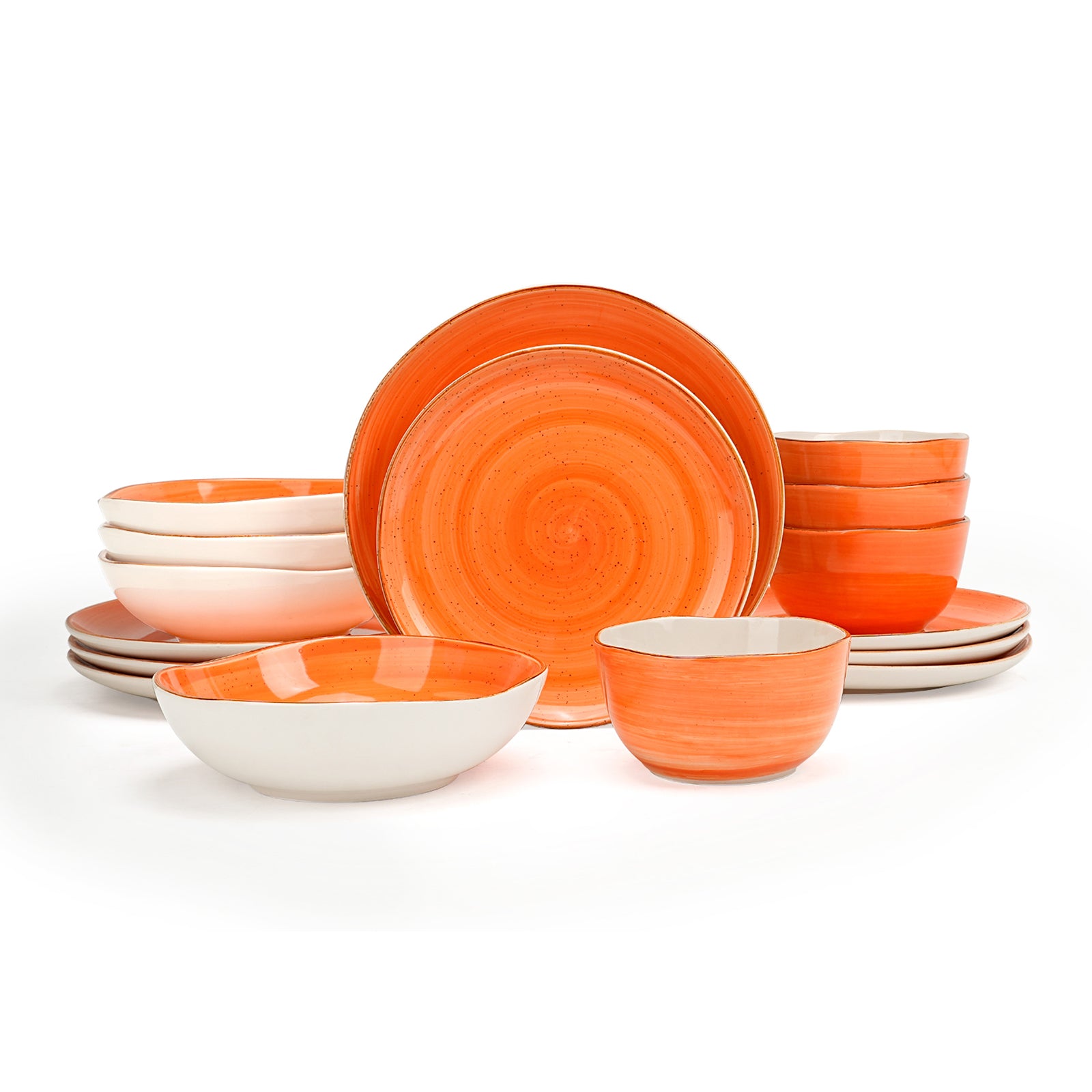 Organic Shape Stoneware Dinnerware Set,HW