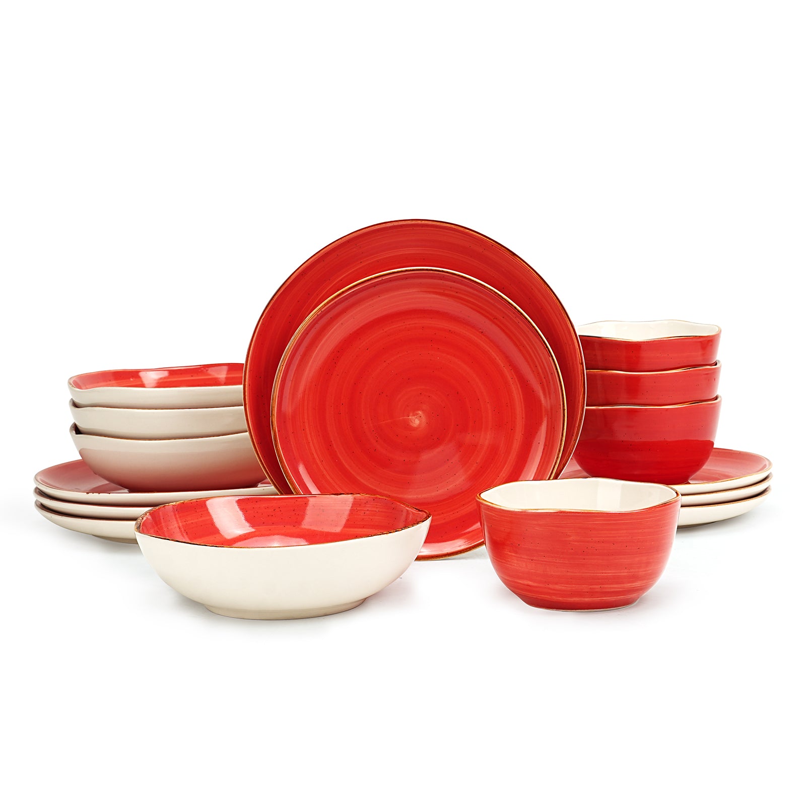 Organic Shape Stoneware Dinnerware Set