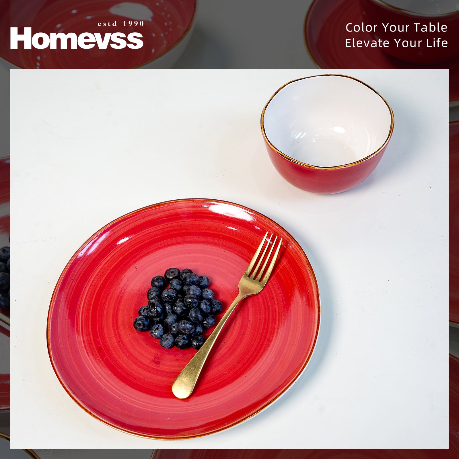 Organic Shape Stoneware Dinnerware Set,HW