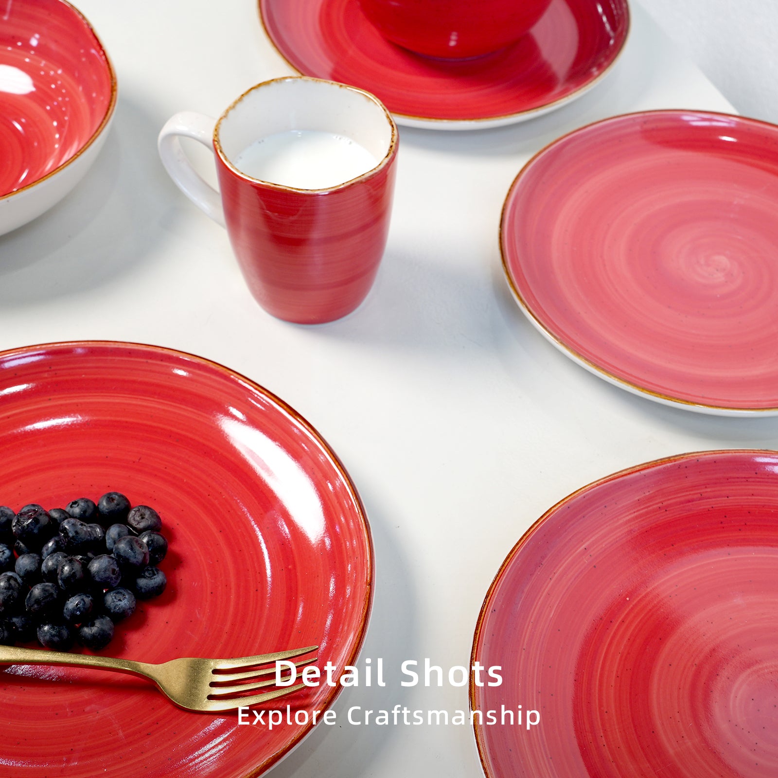 🎃Halloween-Ready🎃 Organic Shape Stoneware Dinnerware Set