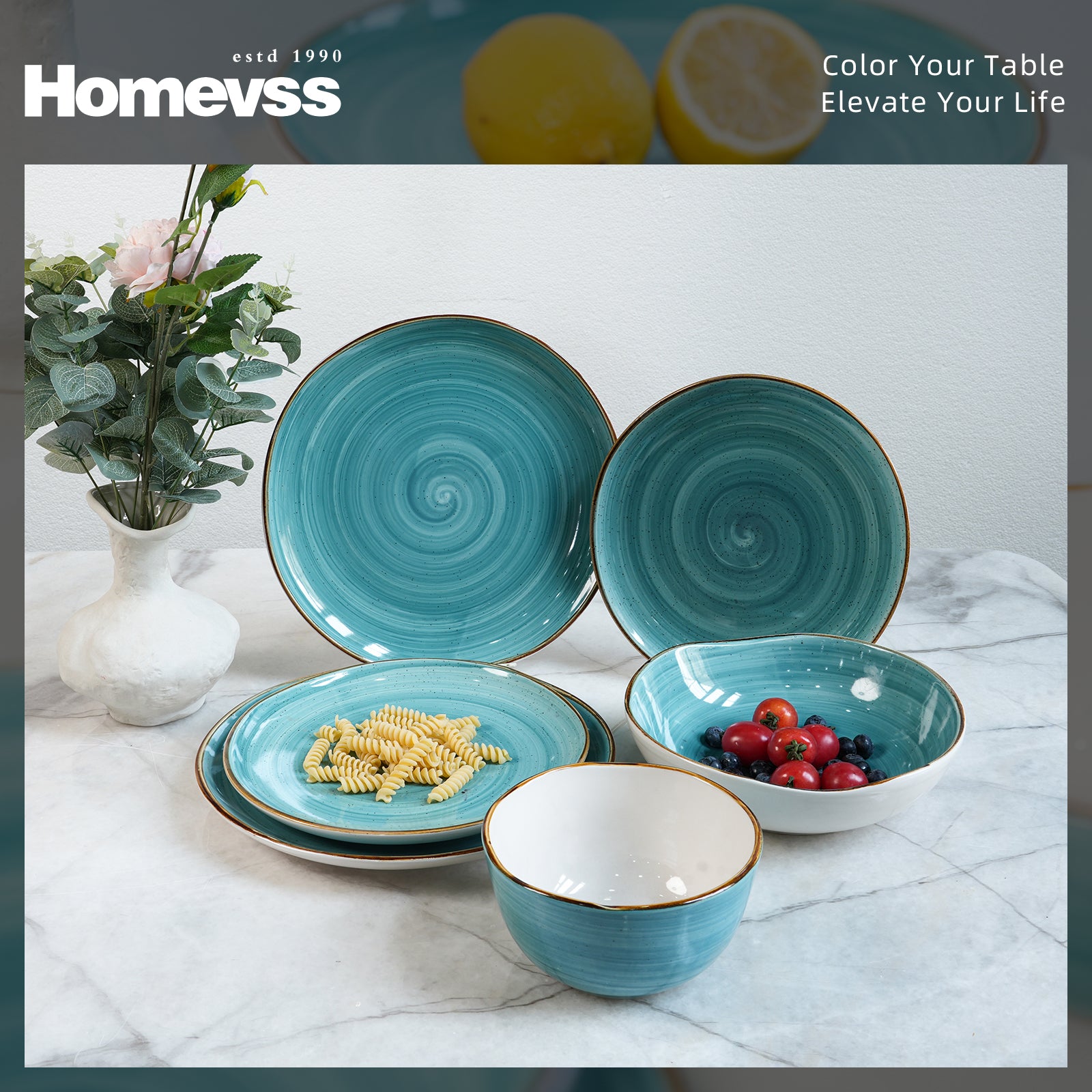🎃Halloween-Ready🎃 Organic Shape Stoneware Dinnerware Set