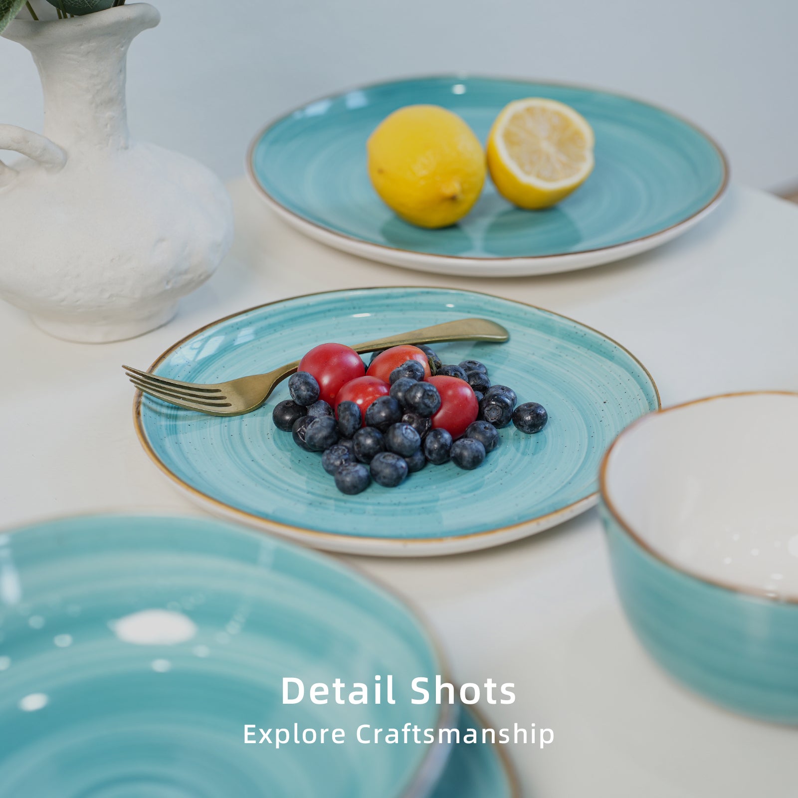 🎃Halloween-Ready🎃 Organic Shape Stoneware Dinnerware Set