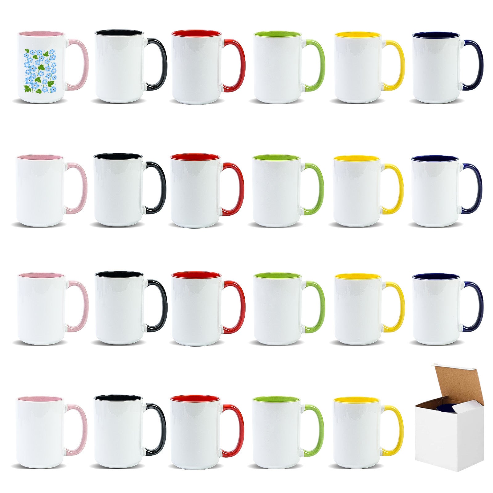 15oz Stoneware Sublimation Mug Blanks, in white gift box