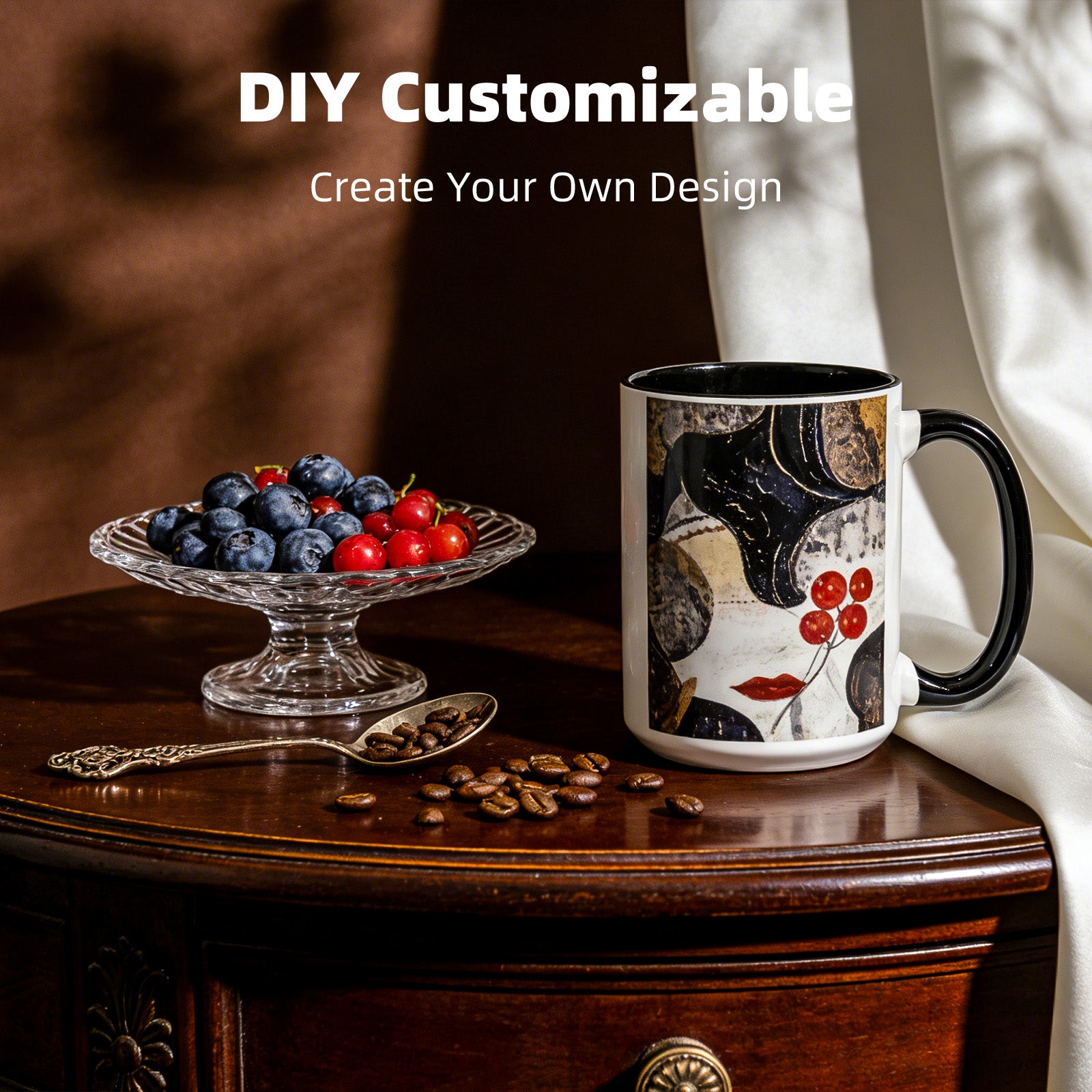 15oz Stoneware Sublimation Mug Blanks, in white gift box