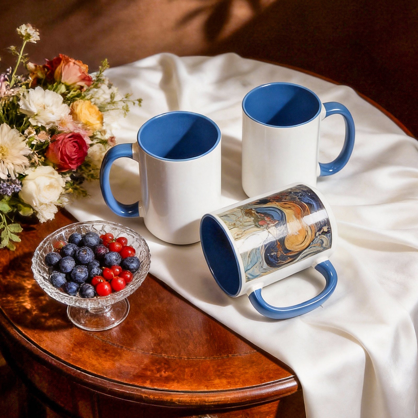 15oz Stoneware Sublimation Mug Blanks, in white gift box