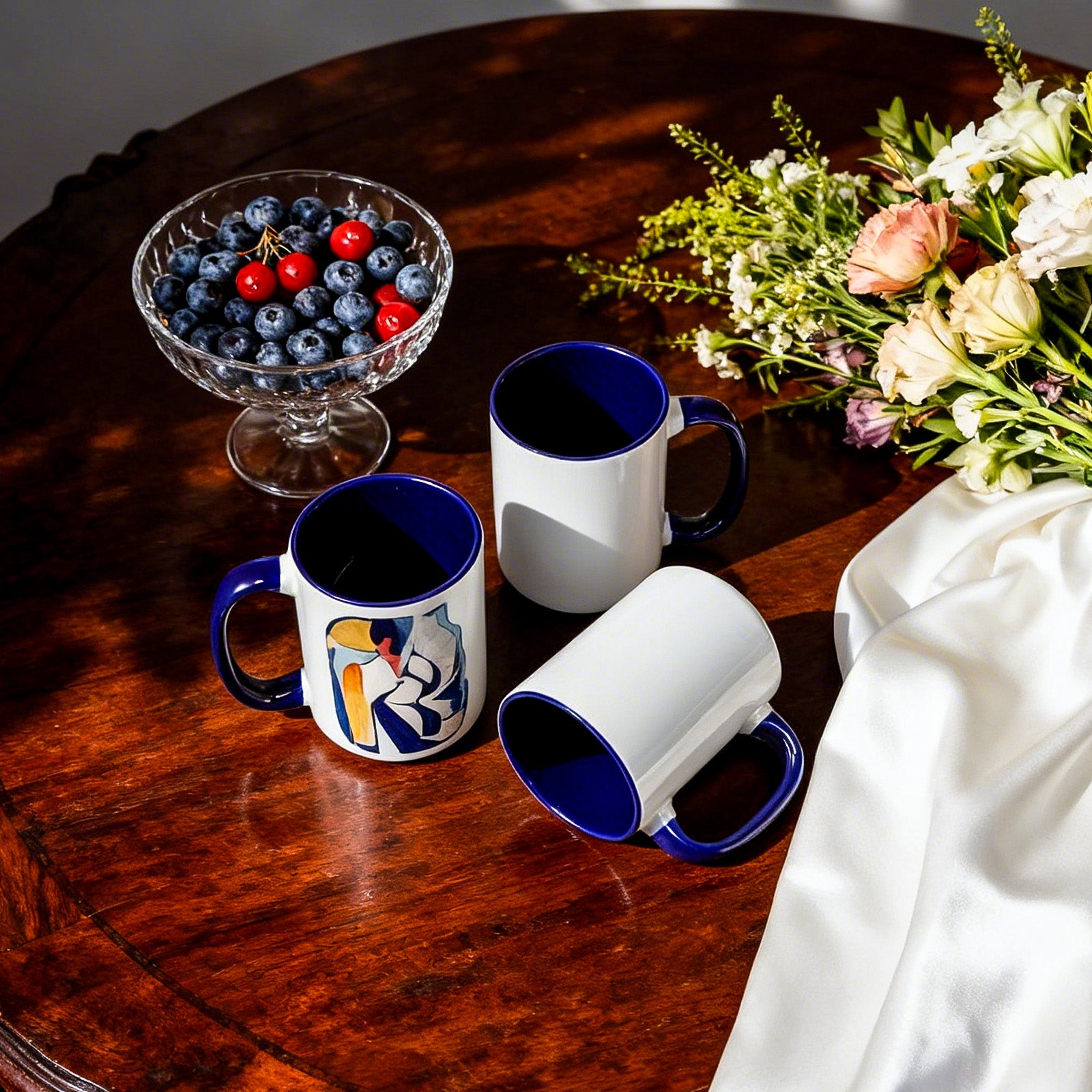 15oz Stoneware Sublimation Mug Blanks, in white gift box