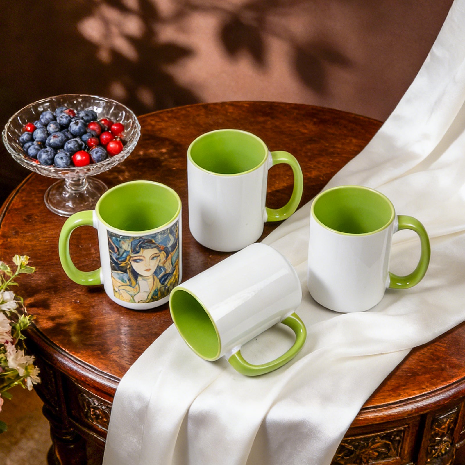 15oz Stoneware Sublimation Mug Blanks, in white gift box