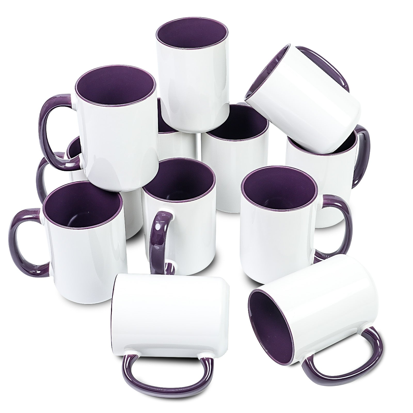 15oz Stoneware Sublimation Mug Blanks, in white gift box