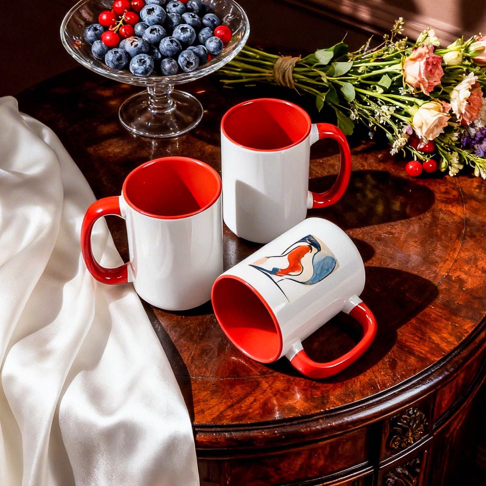 15oz Stoneware Sublimation Mug Blanks, in white gift box