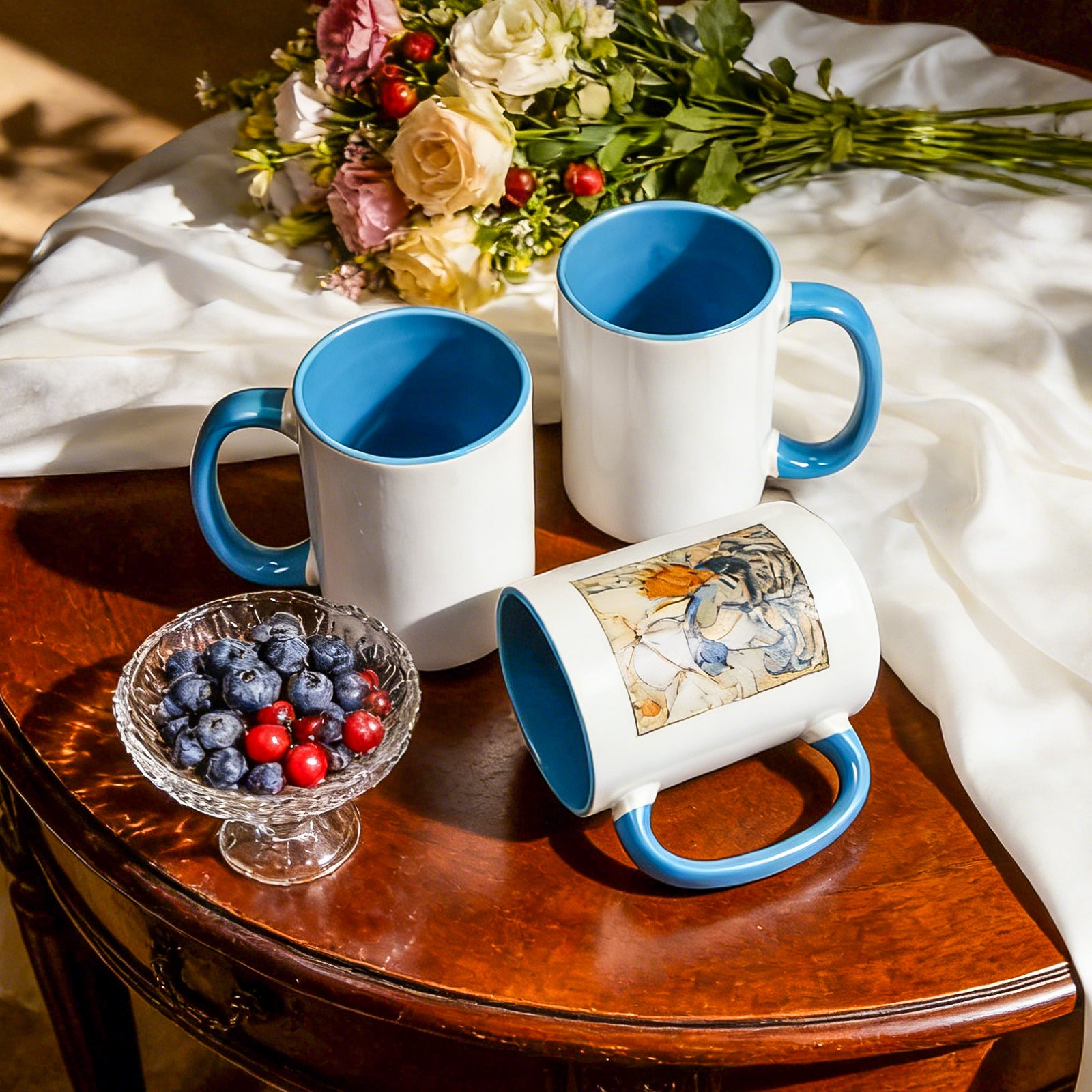 15oz Stoneware Sublimation Mug Blanks, in white gift box