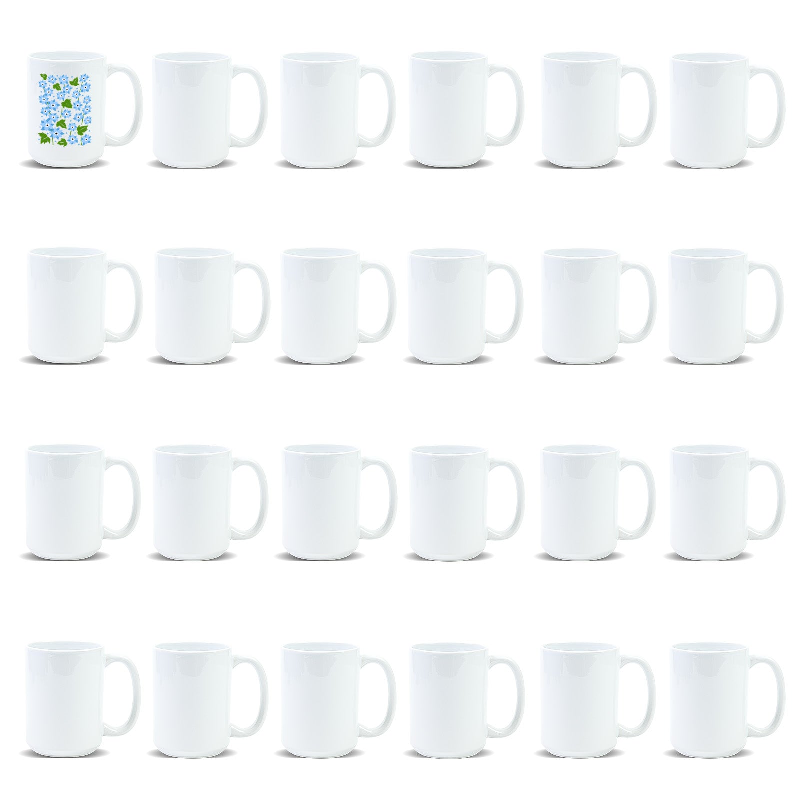 15oz Stoneware Sublimation Mug Blanks, in white gift box
