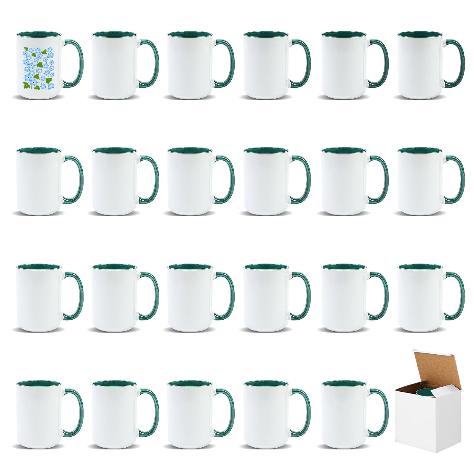 15oz Stoneware Sublimation Mug Blanks, in white gift box