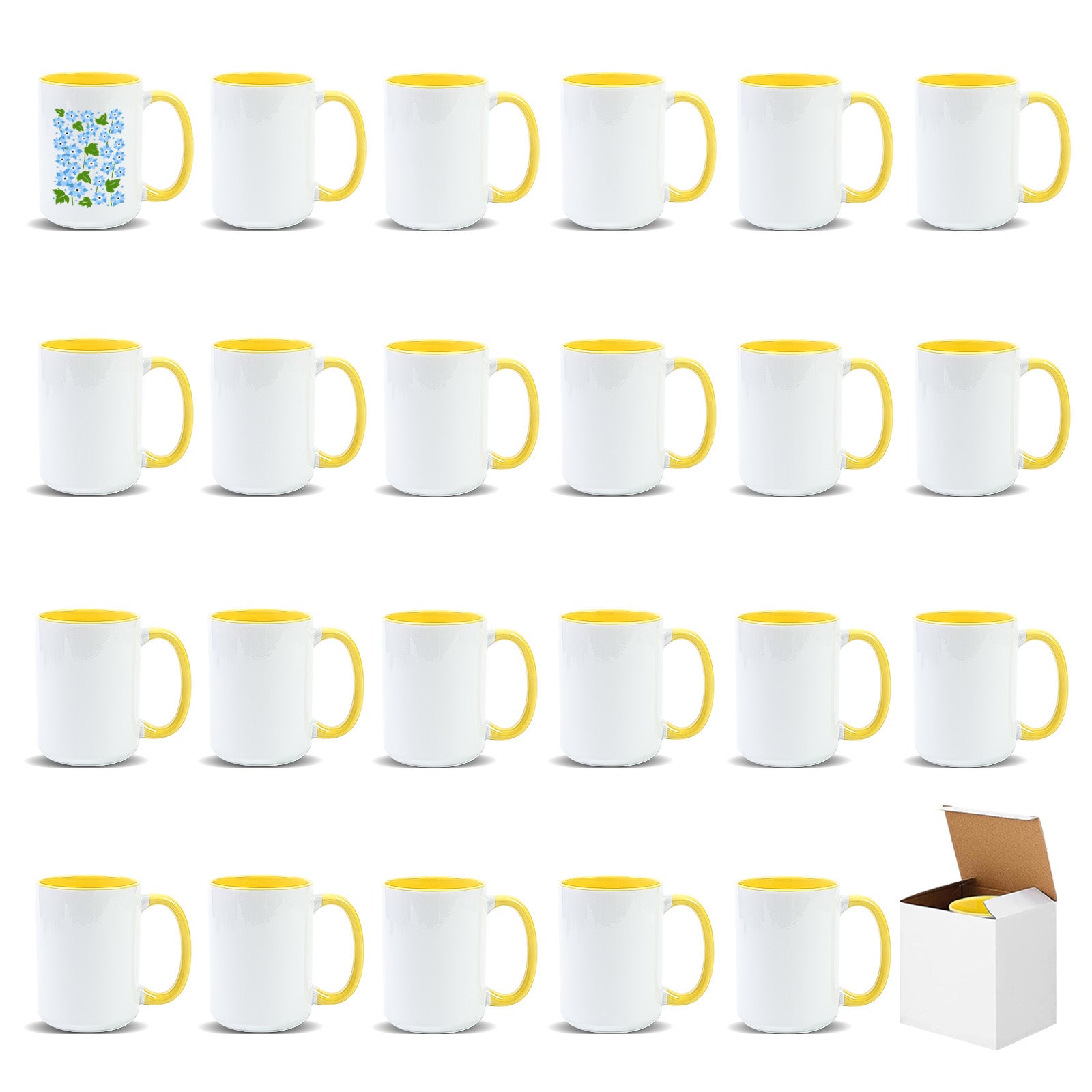 15oz Stoneware Sublimation Mug Blanks, in white gift box