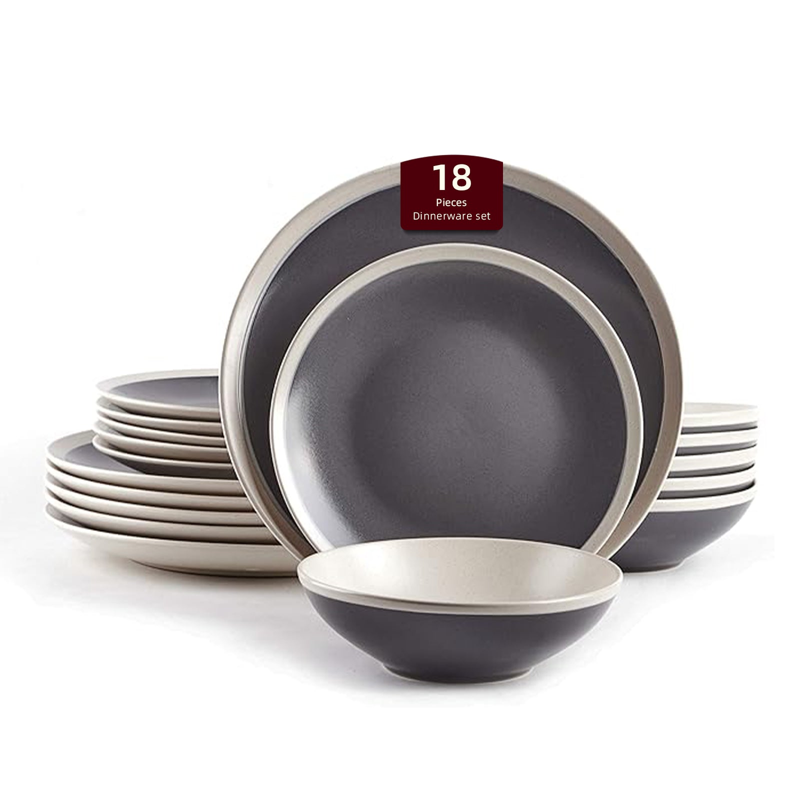 🎃Halloween-Ready🎃 Rock Ridge Speckled Stoneware Dinnerware Set