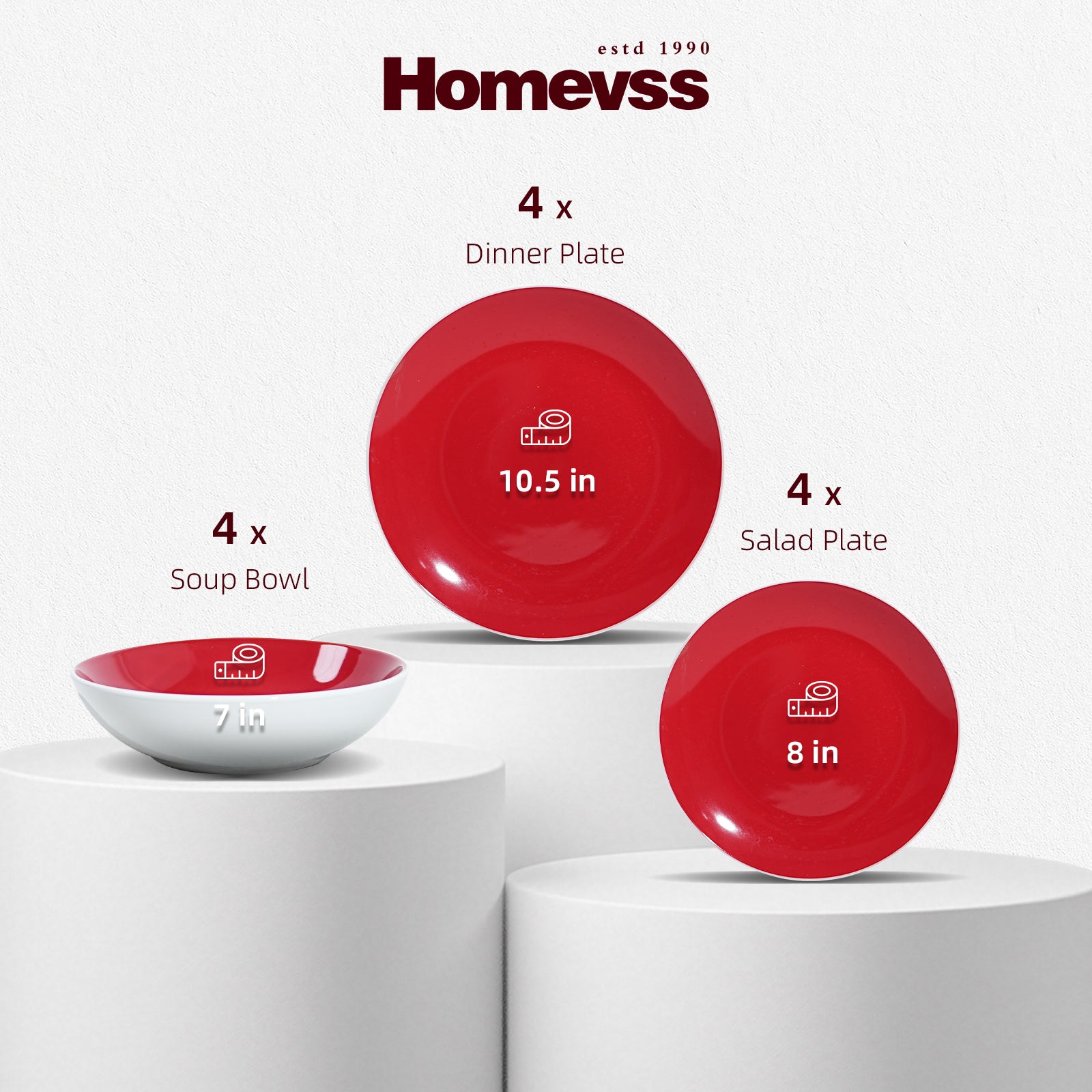 Stoneware Coupe Shape Dinnerware Set