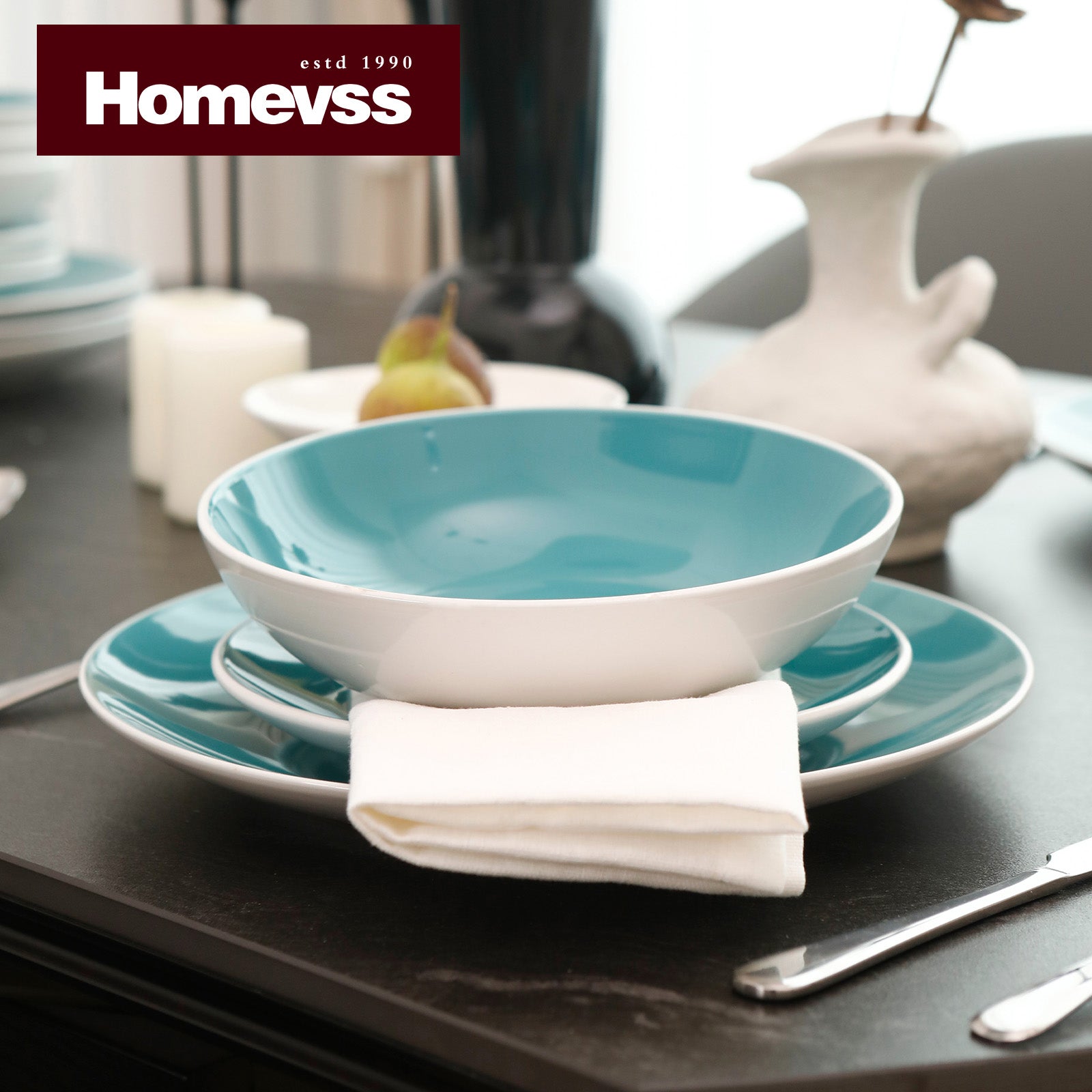 Stoneware Coupe Shape Dinnerware Set