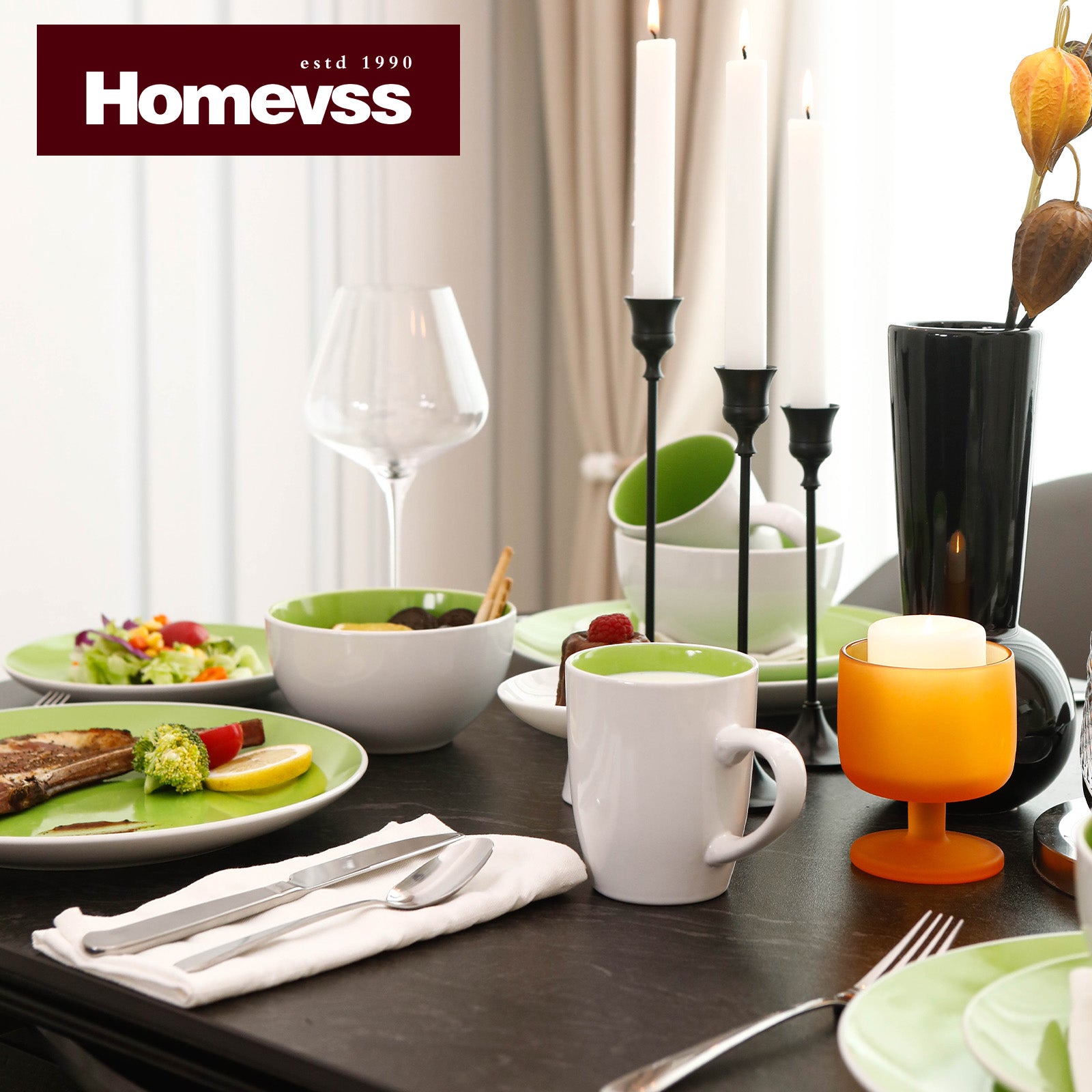 Stoneware Coupe Shape Dinnerware Set