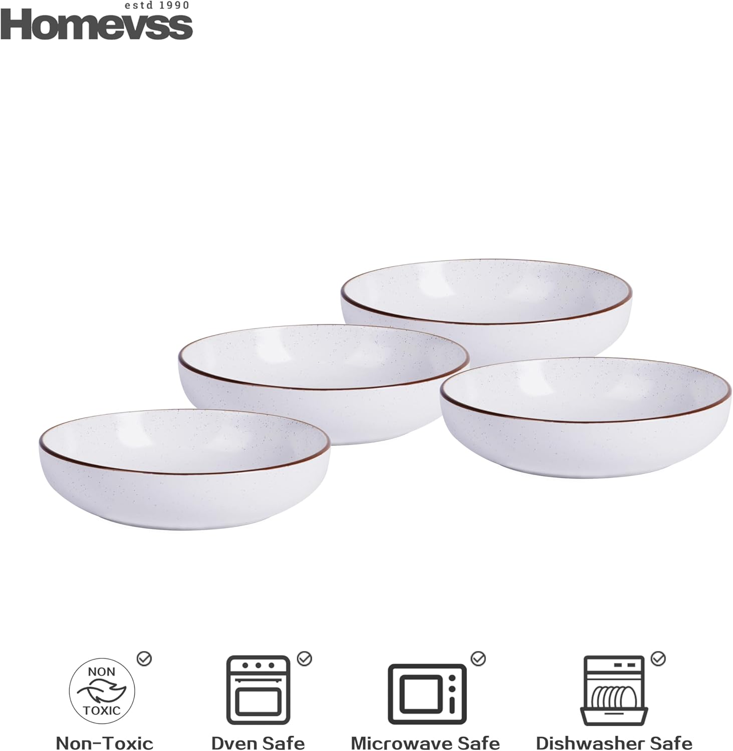 🎃Halloween-Ready🎃 Euro-Nordic Speckled Stoneware Dinnerware Set