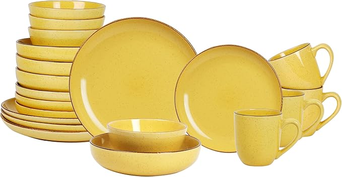 🎃Halloween-Ready🎃 Euro-Nordic Speckled Stoneware Dinnerware Set