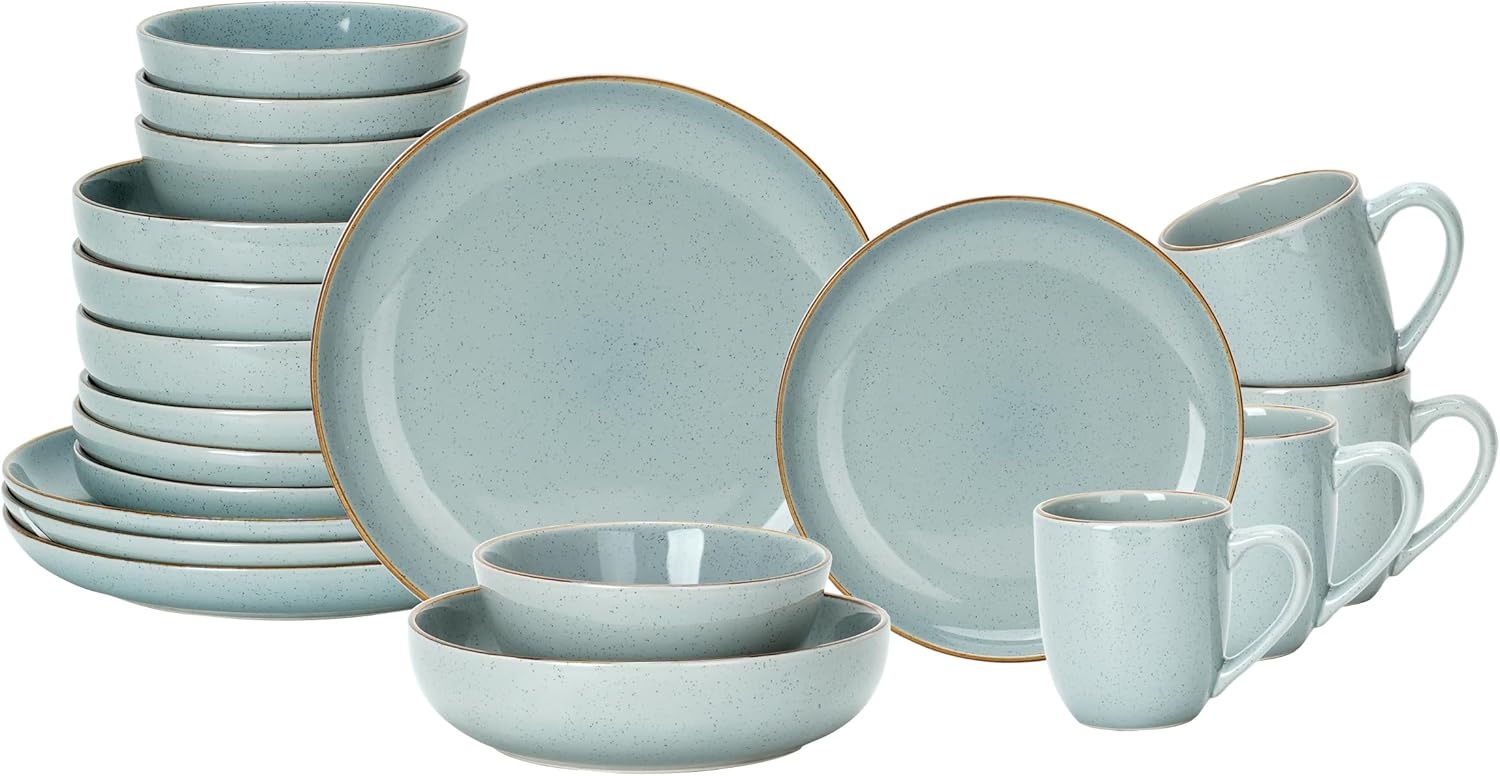 🎃Halloween-Ready🎃 Euro-Nordic Speckled Stoneware Dinnerware Set