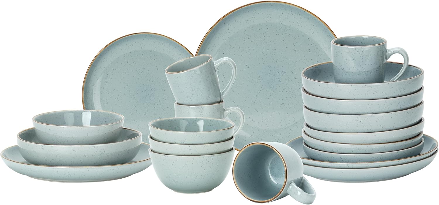 🎃Halloween-Ready🎃 Euro-Nordic Speckled Stoneware Dinnerware Set