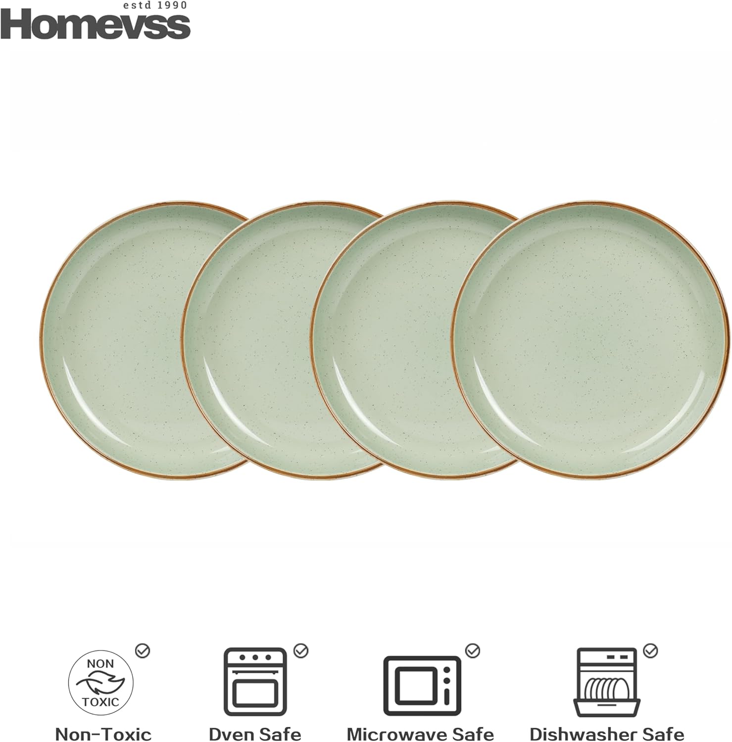 Euro-Nordic Speckled Stoneware Dinnerware Set