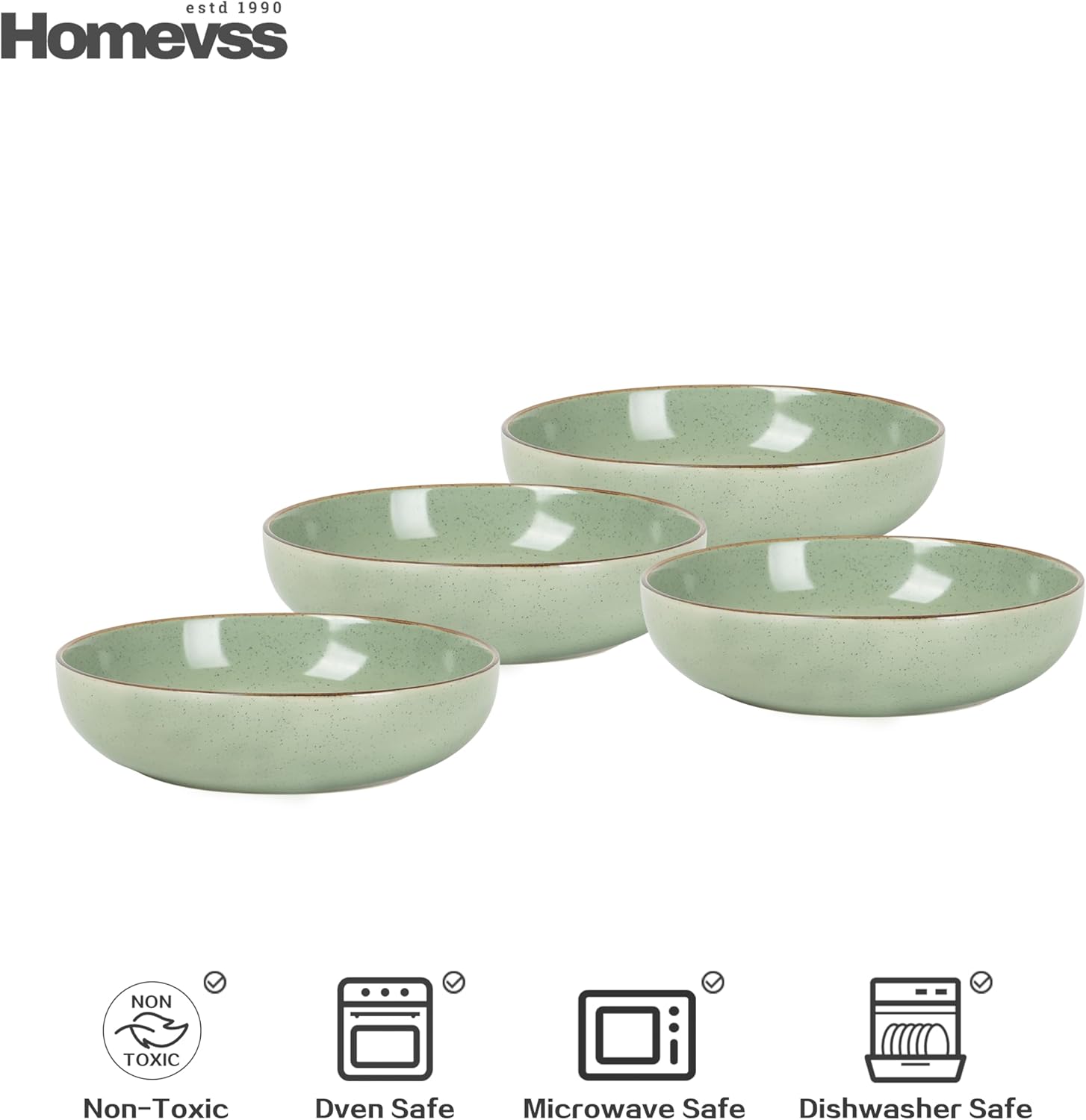 Euro-Nordic Speckled Stoneware Dinnerware Set