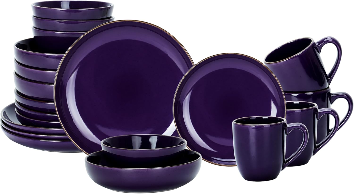 🎃Halloween-Ready🎃 Euro-Nordic Speckled Stoneware Dinnerware Set