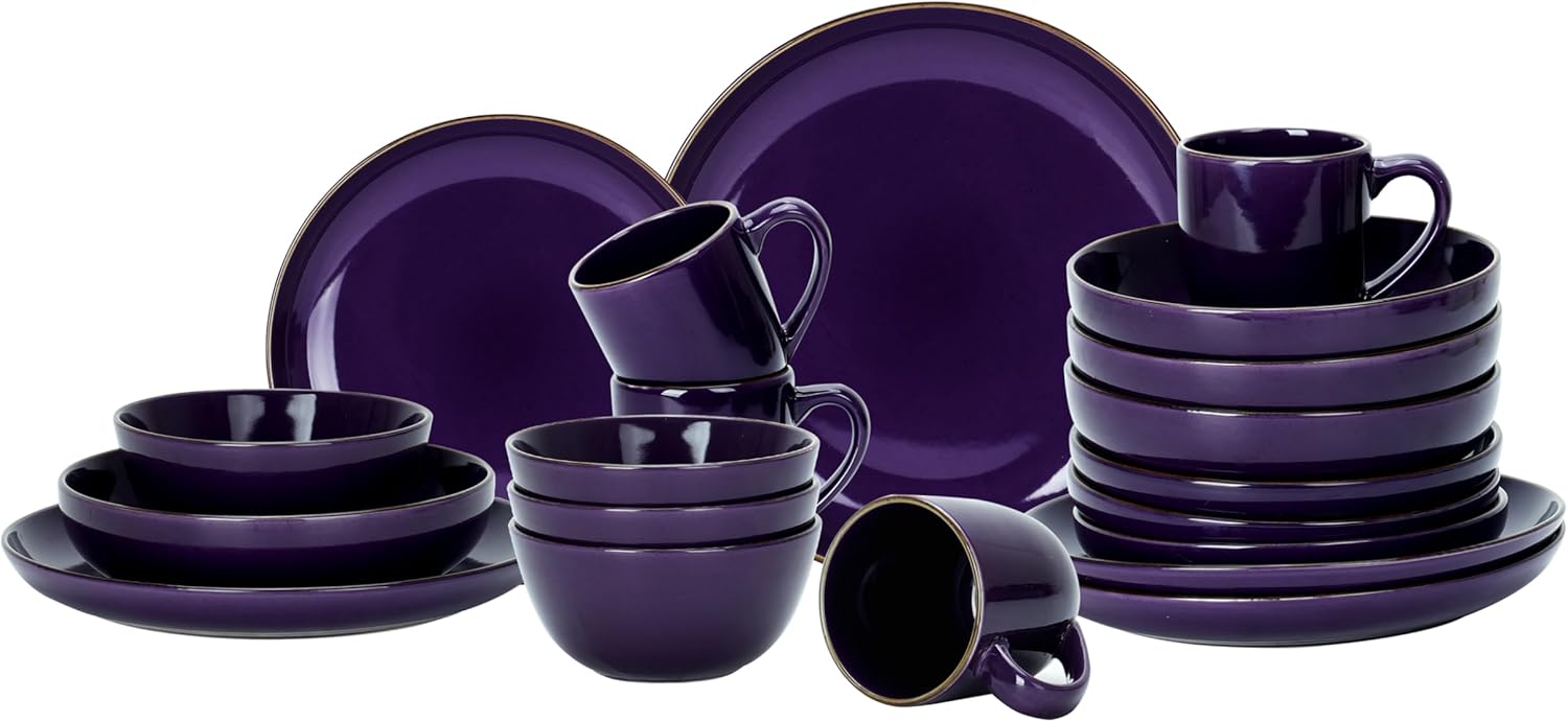 Euro-Nordic Speckled Stoneware Dinnerware Set