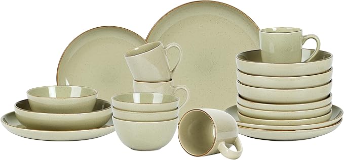 Euro-Nordic Speckled Stoneware Dinnerware Set