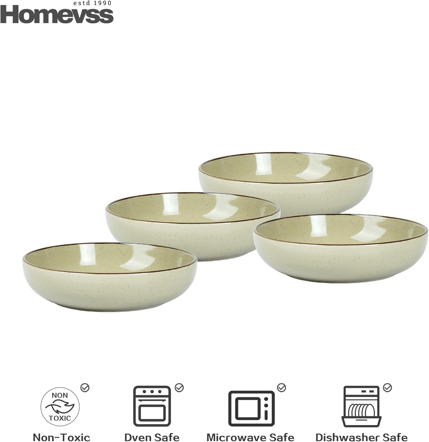 🎃Halloween-Ready🎃 Euro-Nordic Speckled Stoneware Dinnerware Set