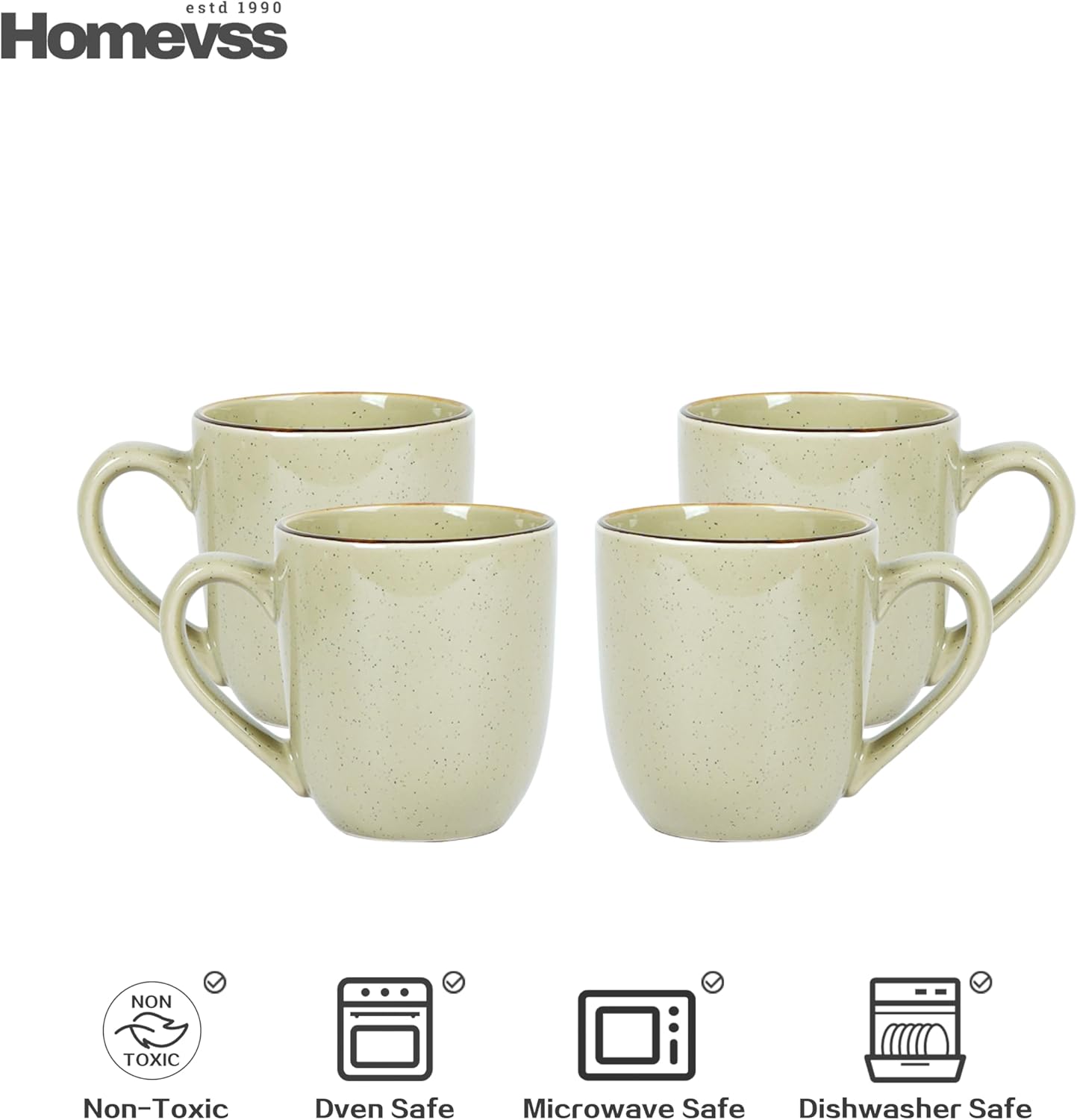 Euro-Nordic Speckled Stoneware Dinnerware Set