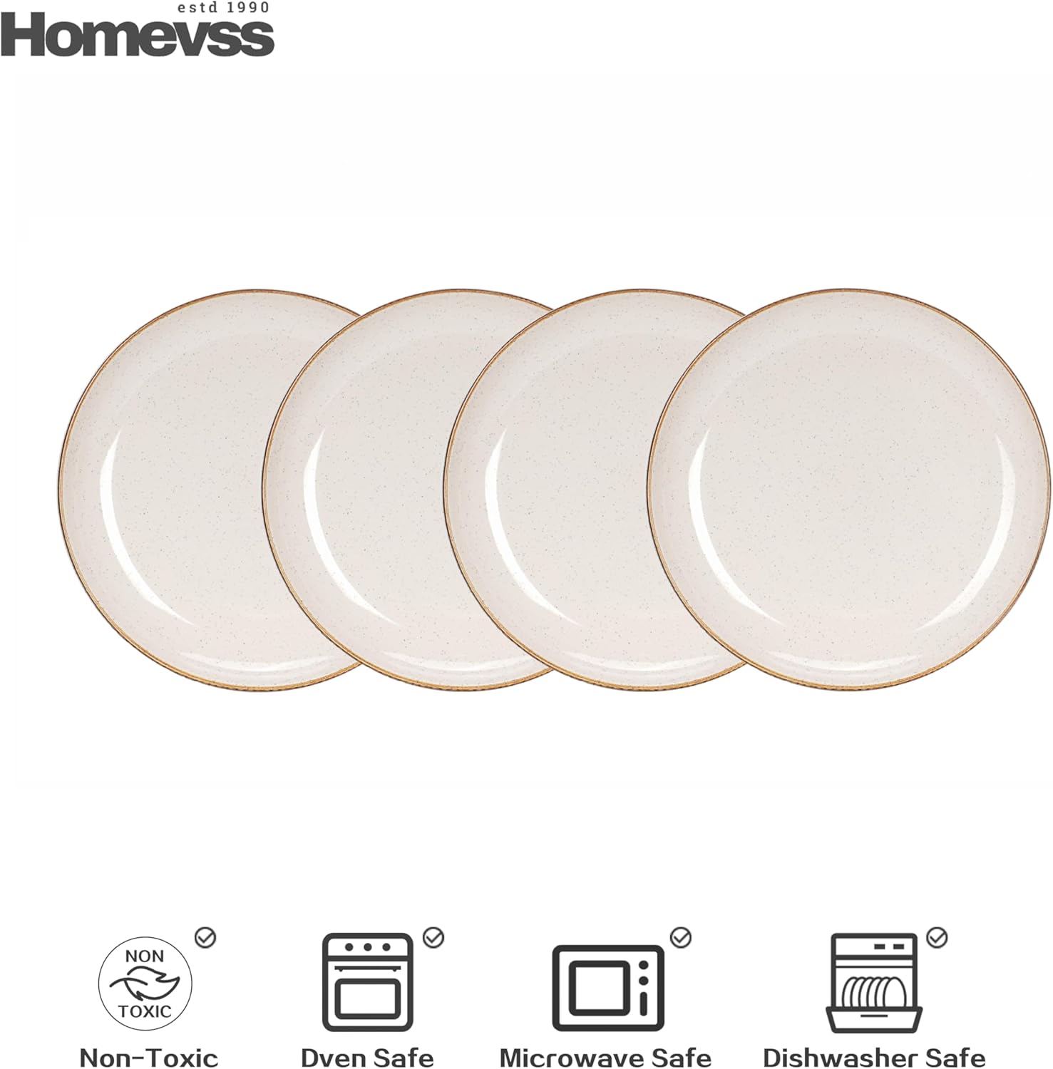 🎃Halloween-Ready🎃 Euro-Nordic Speckled Stoneware Dinnerware Set