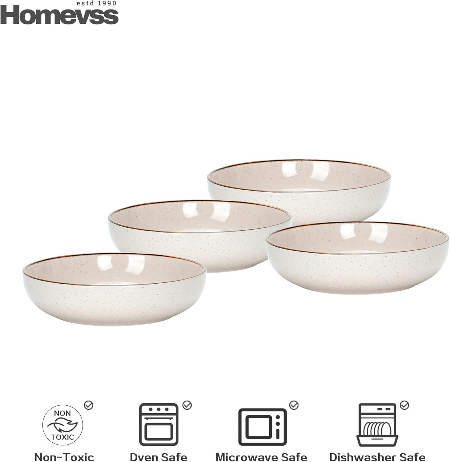 🎃Halloween-Ready🎃 Euro-Nordic Speckled Stoneware Dinnerware Set