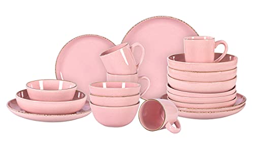 Euro-Nordic Speckled Stoneware Dinnerware Set