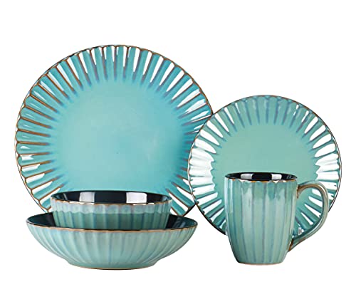 Osita Strip Stoneware Dinnerware Set