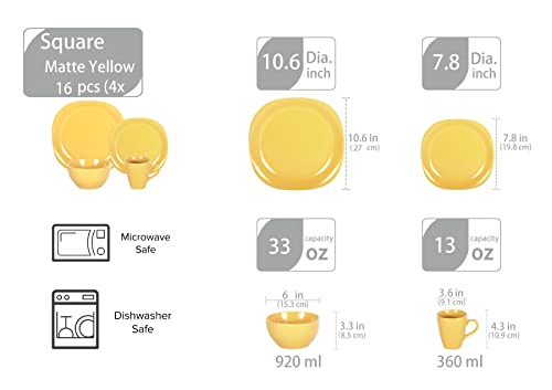 Stoneware Square Dinnerware Set,HW