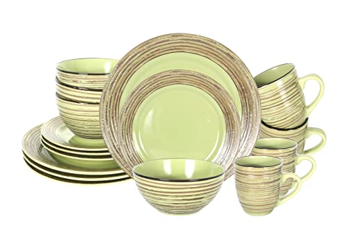 Stoneware Handcrafted Tree Bark Effected Glaze Dinnerware Set