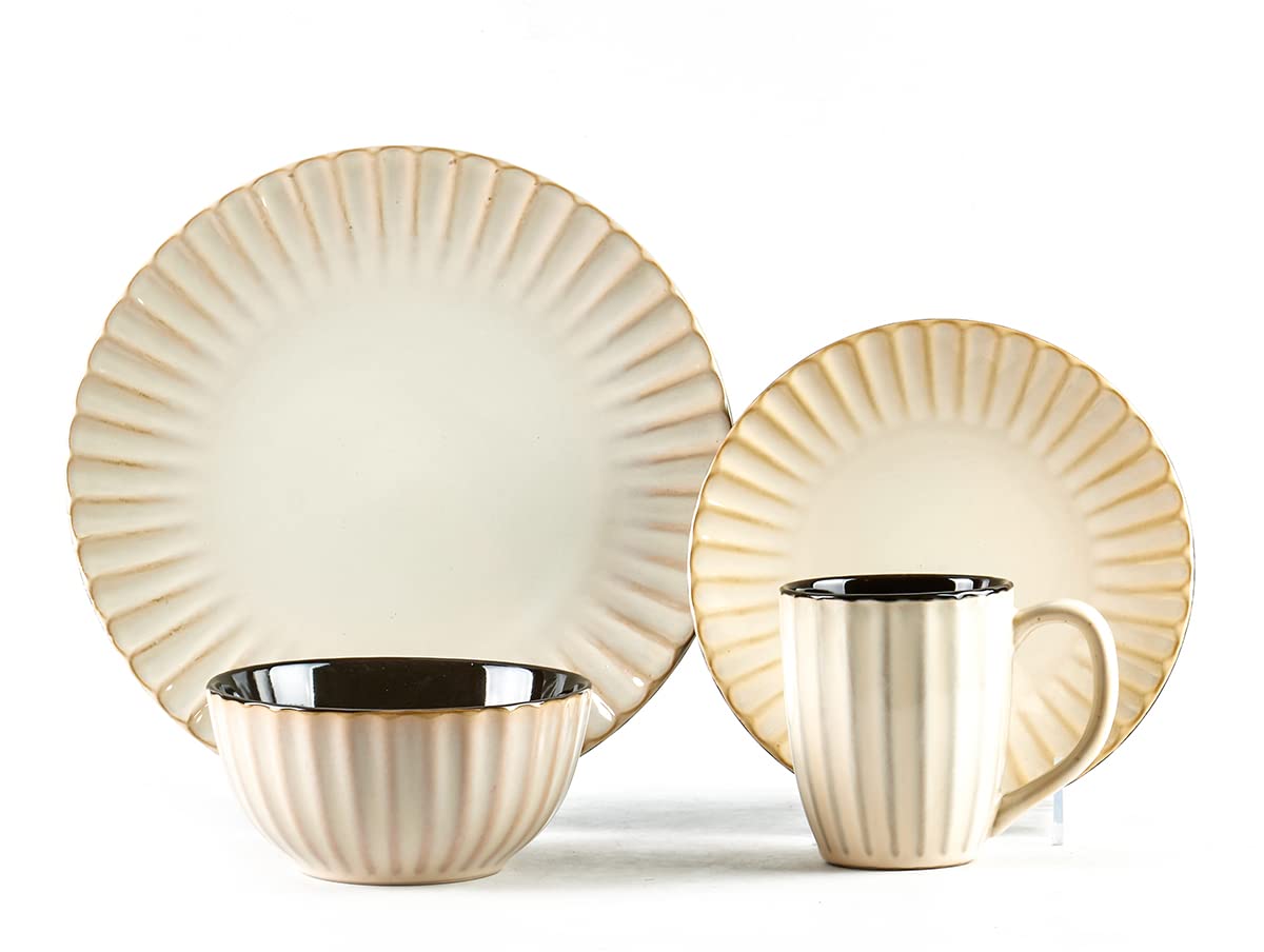 Osita Strip Stoneware Dinnerware Set