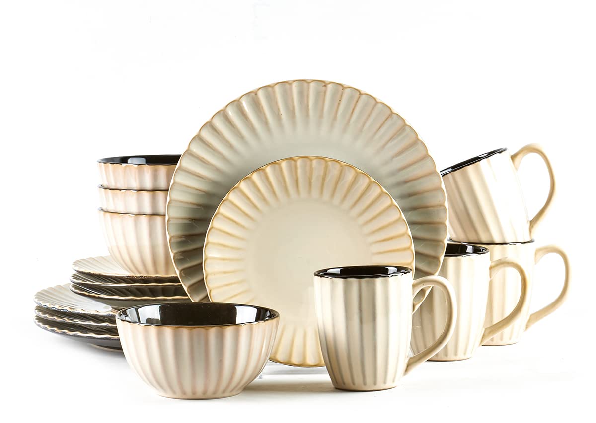 Osita Strip Stoneware Dinnerware Set
