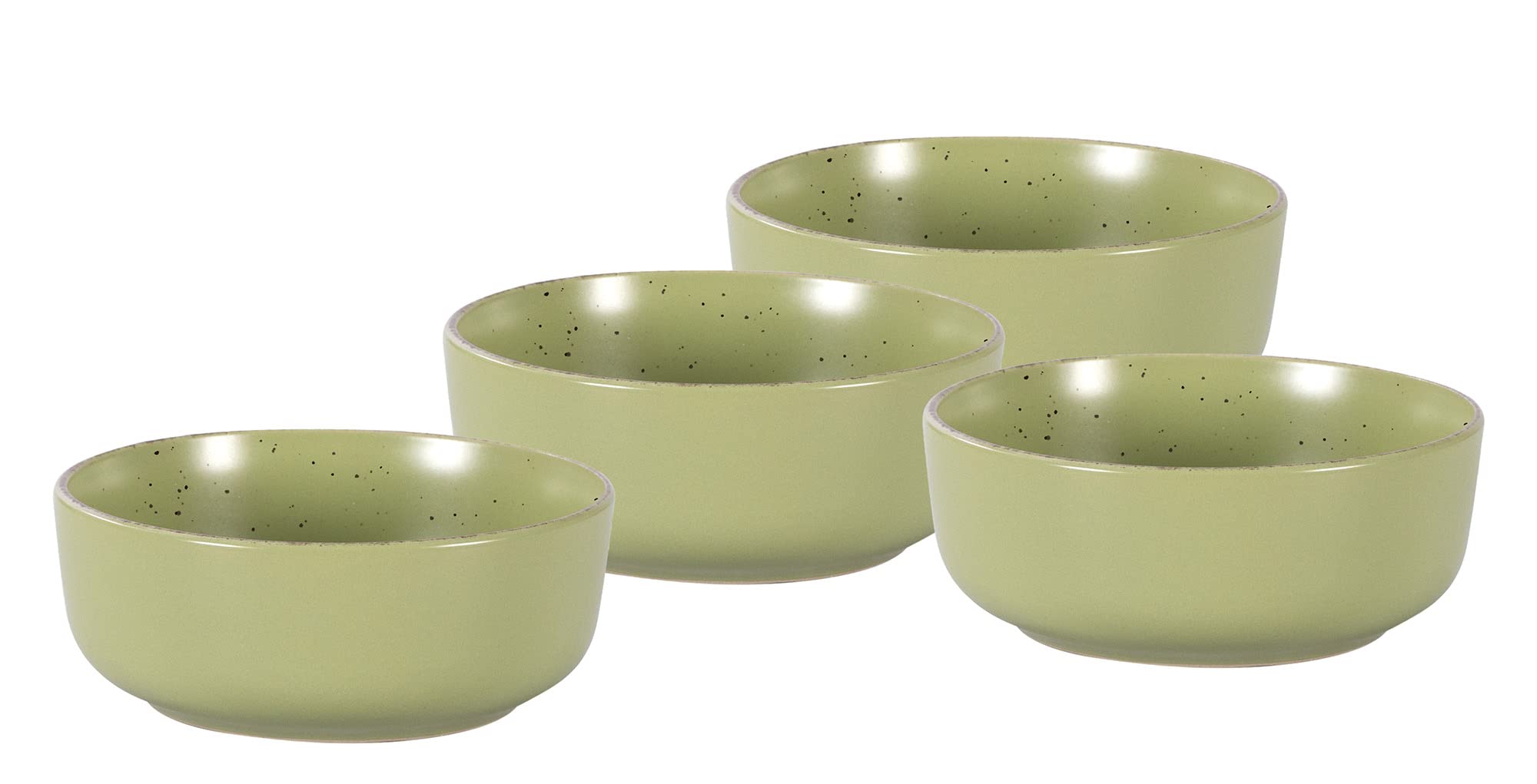 Nordic Rising-Rim Speckled Stoneware Dinnerware Set