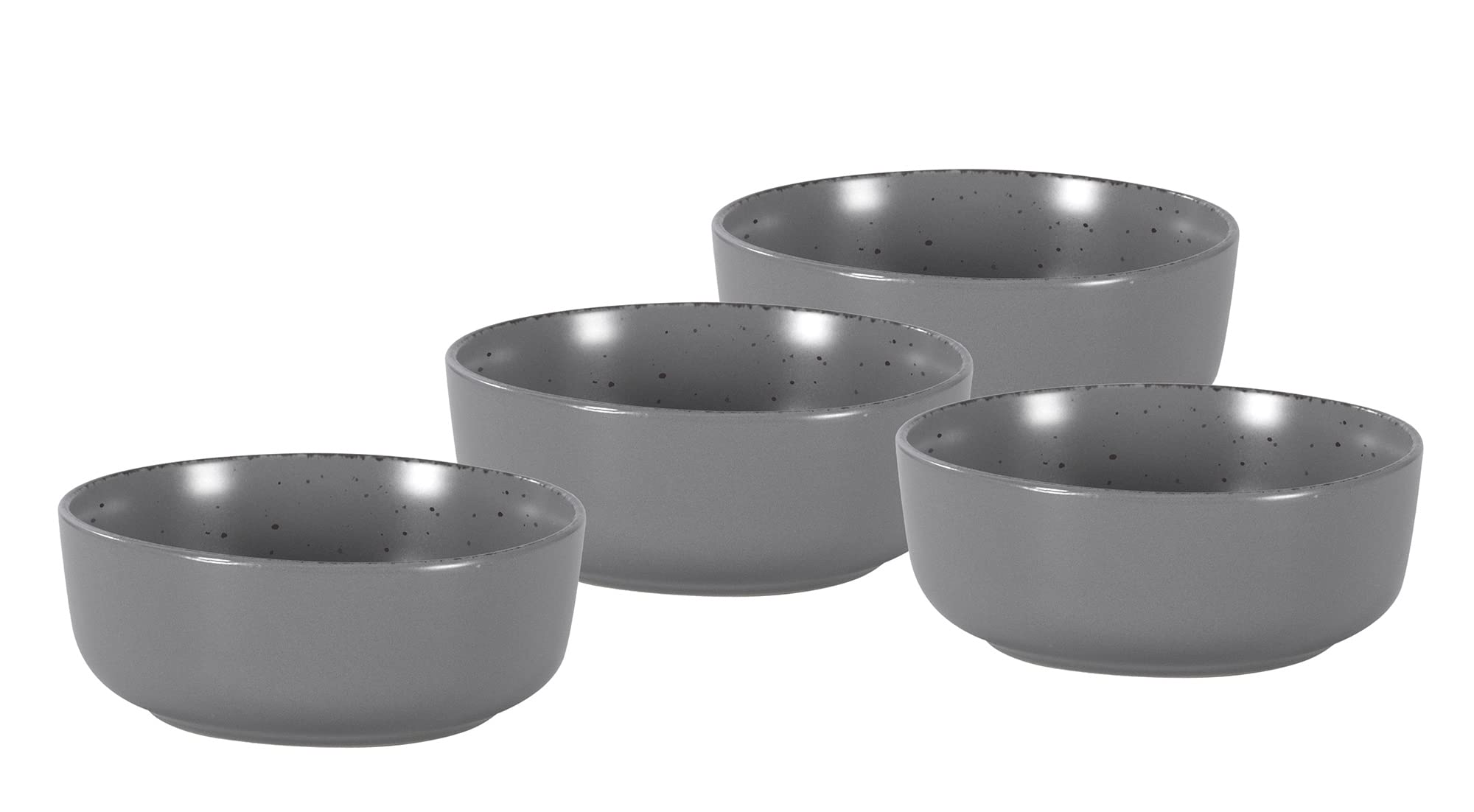 Nordic Rising-Rim Speckled Stoneware Dinnerware Set