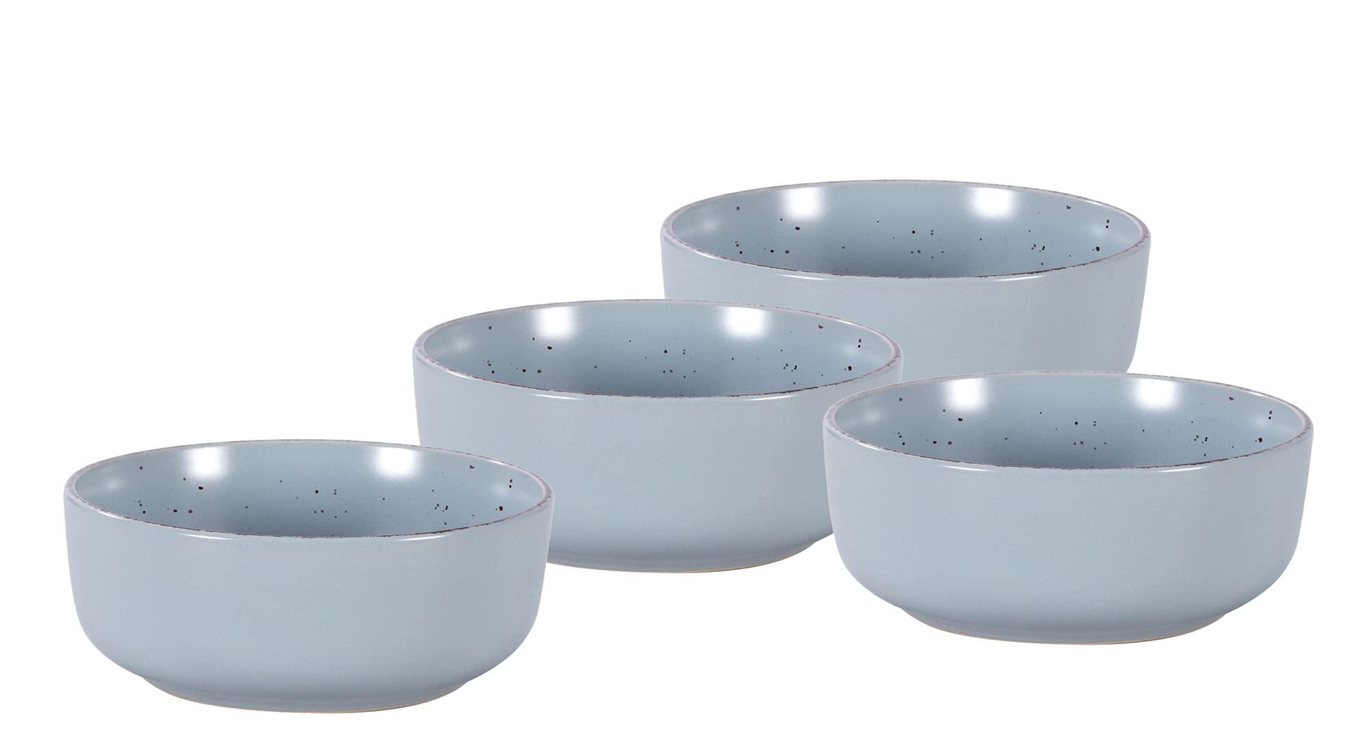 Nordic Rising-Rim Speckled Stoneware Dinnerware Set
