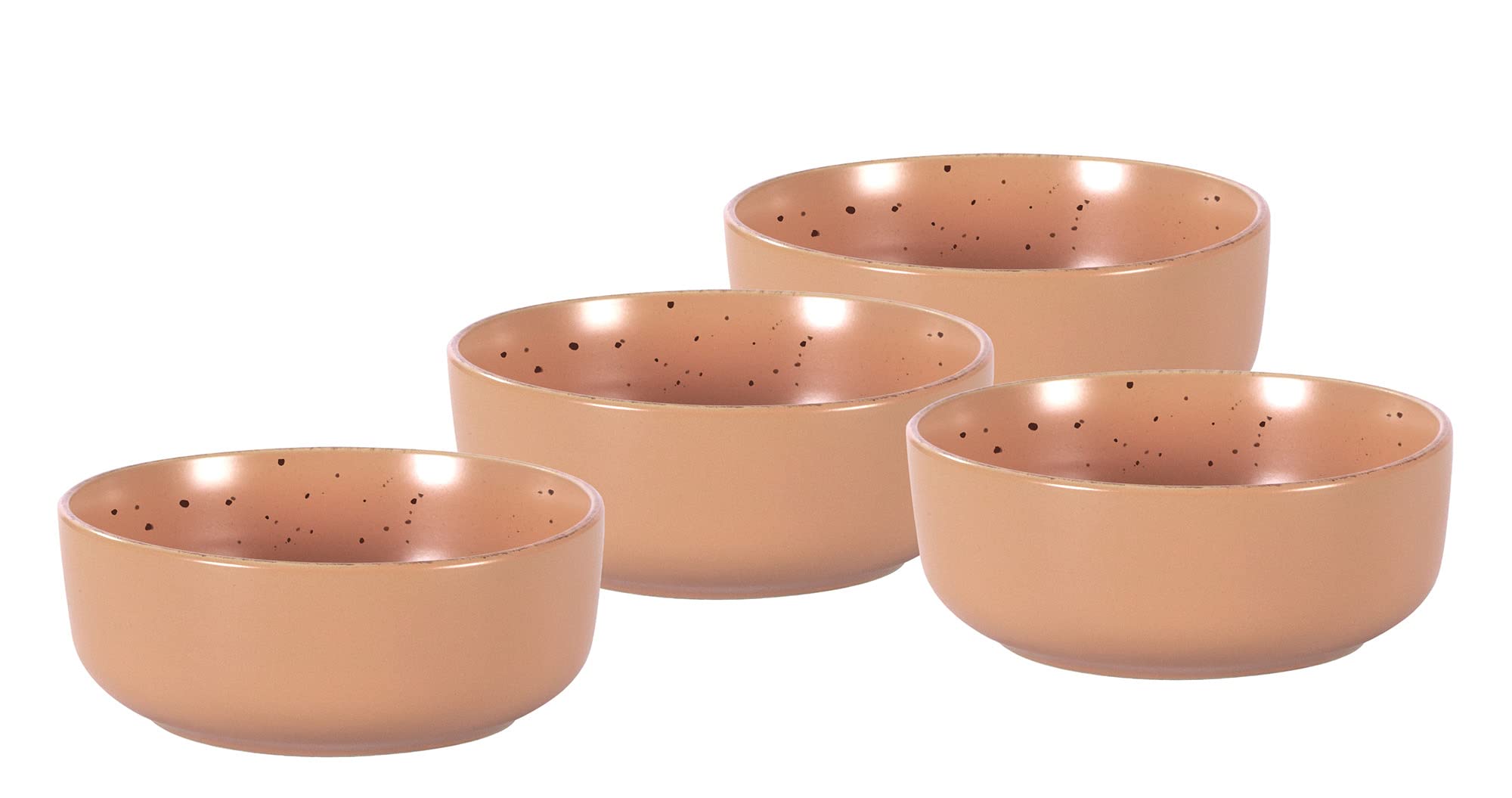 Nordic Rising-Rim Speckled Stoneware Dinnerware Set