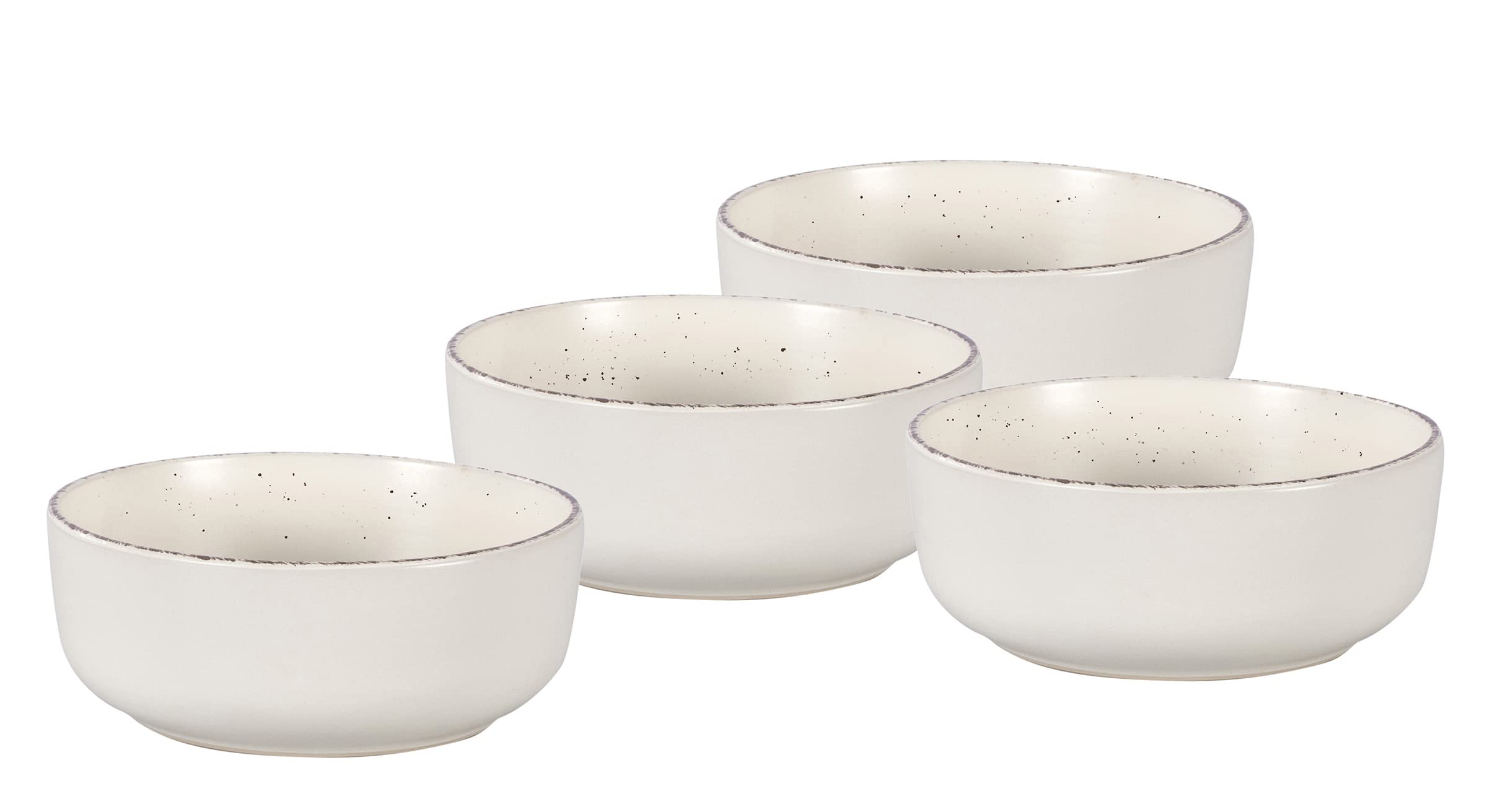 Nordic Rising-Rim Speckled Stoneware Dinnerware Set