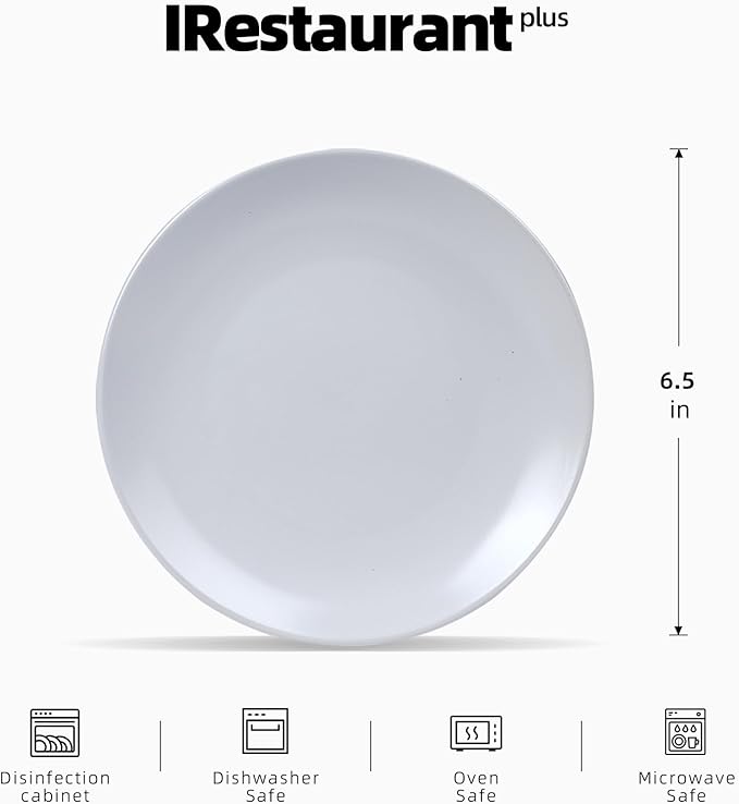Commercial-Grade Stoneware Coupe Plates