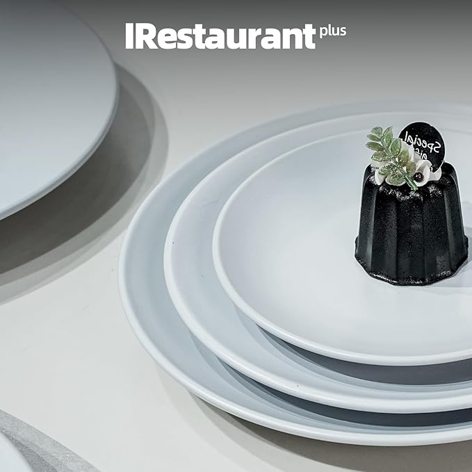 Commercial-Grade Stoneware Coupe Plates