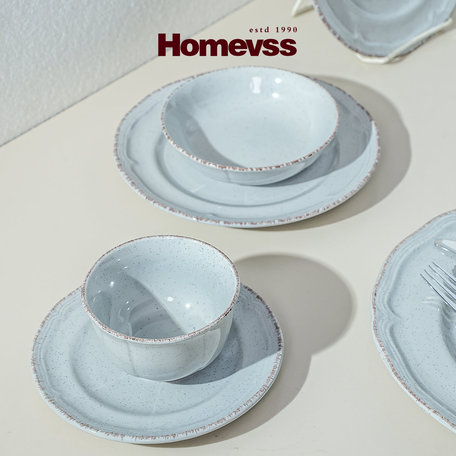 French Countryside Stoneware Dinnerware Set,HW